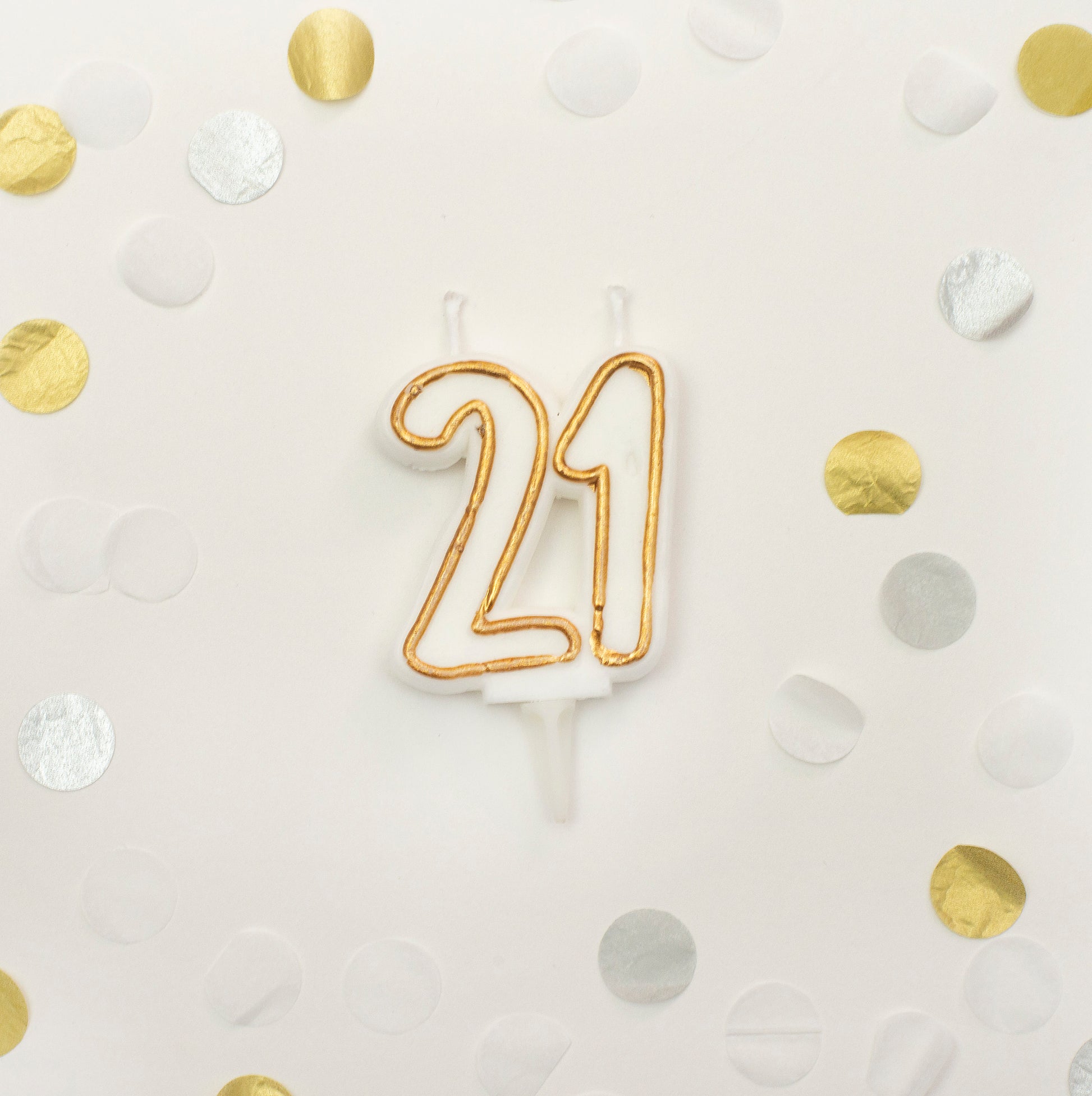 Age 21 Gold Milestone Candle 4