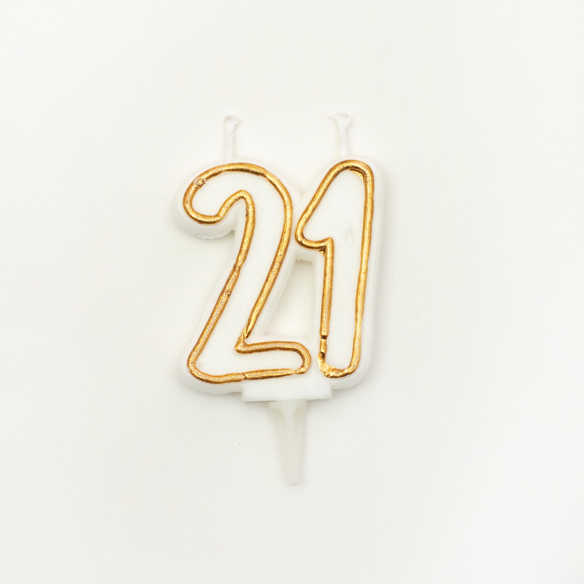 Age 21 Gold Milestone Candle 1