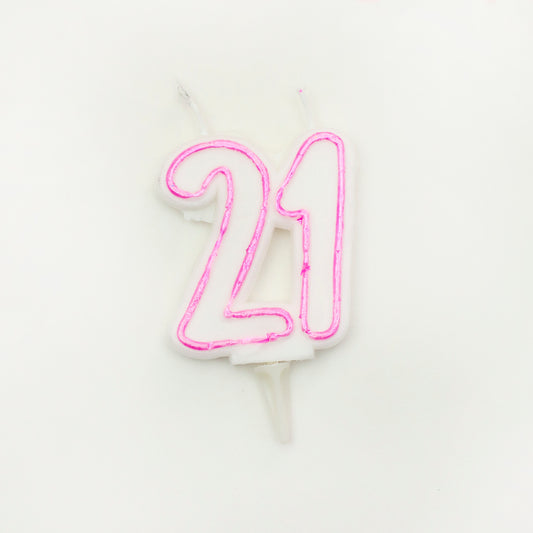 Age 21 Pink Milestone Candle 