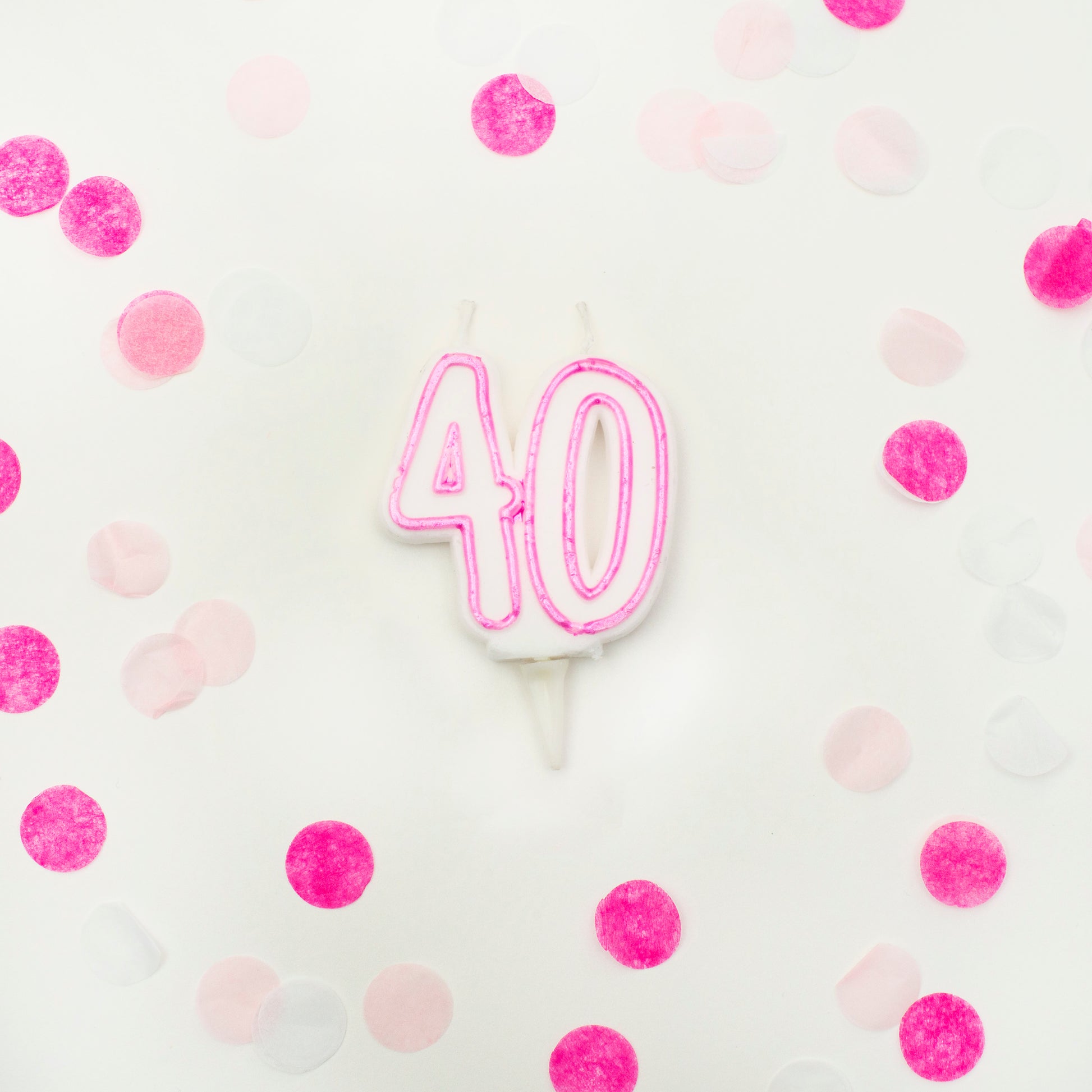 Age 40 Pink Milestone Candle 2
