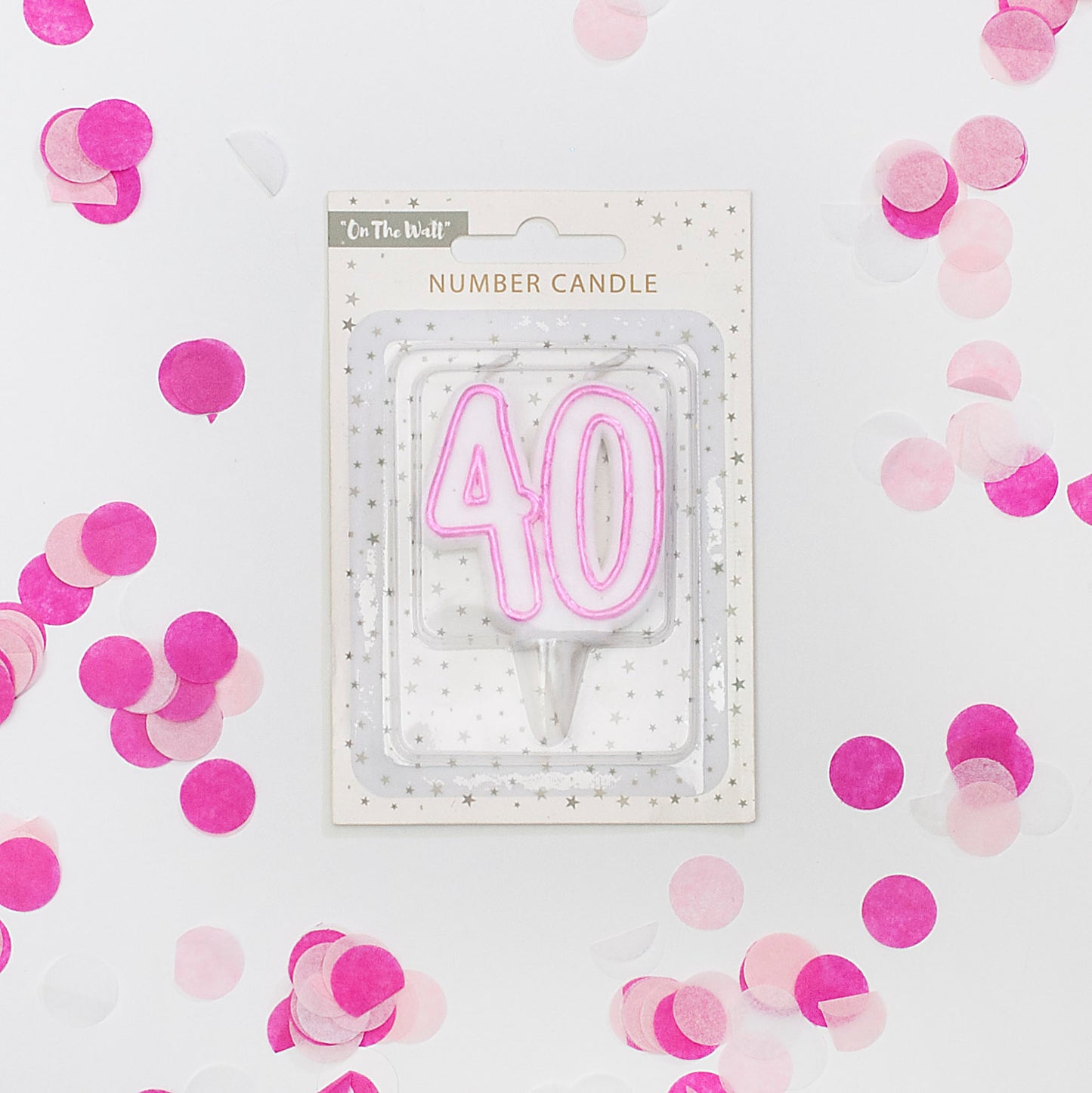 Age 40 Pink Milestone Candle 