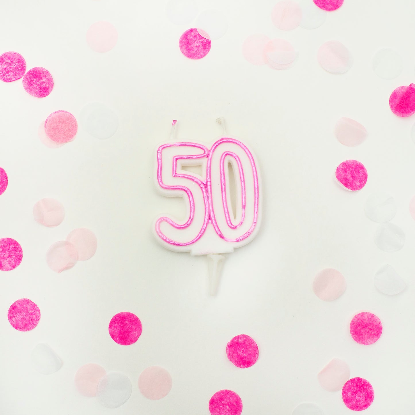 Age 50 Pink Milestone Candle 2