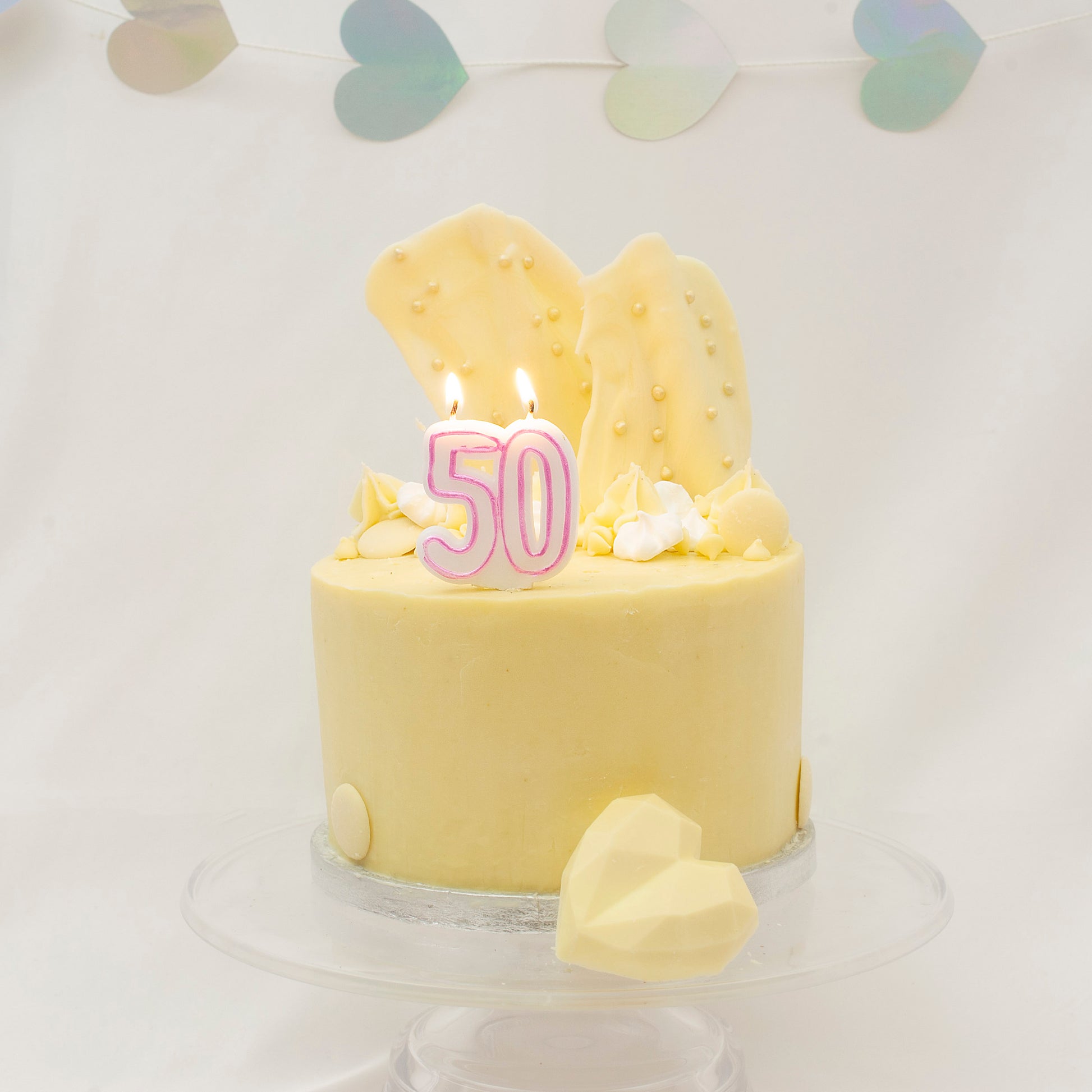 Age 50 Pink Milestone Candle 6