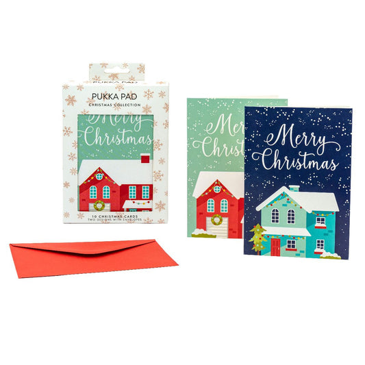 Snowy Christmas House Christmas Cards 