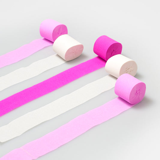 Pink and White Pastel Streamers 