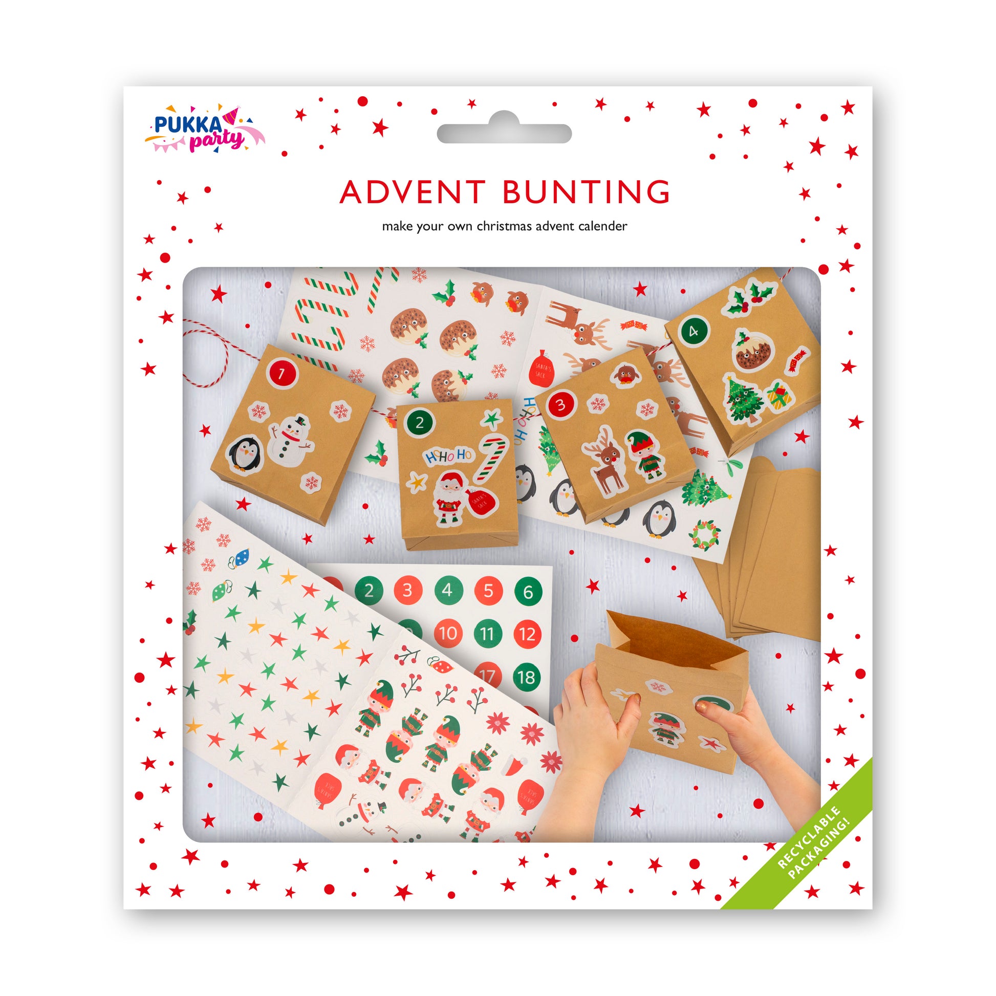 Christmas Advent Calendar Bunting Kit 