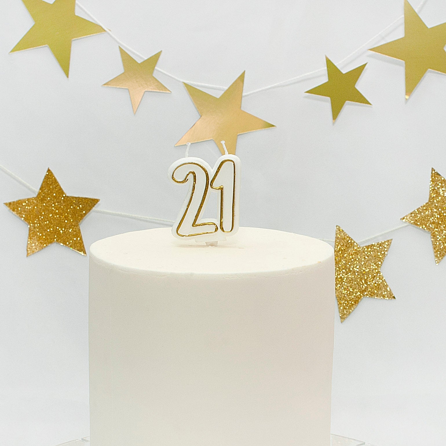 Age 21 Gold Milestone Candle 3