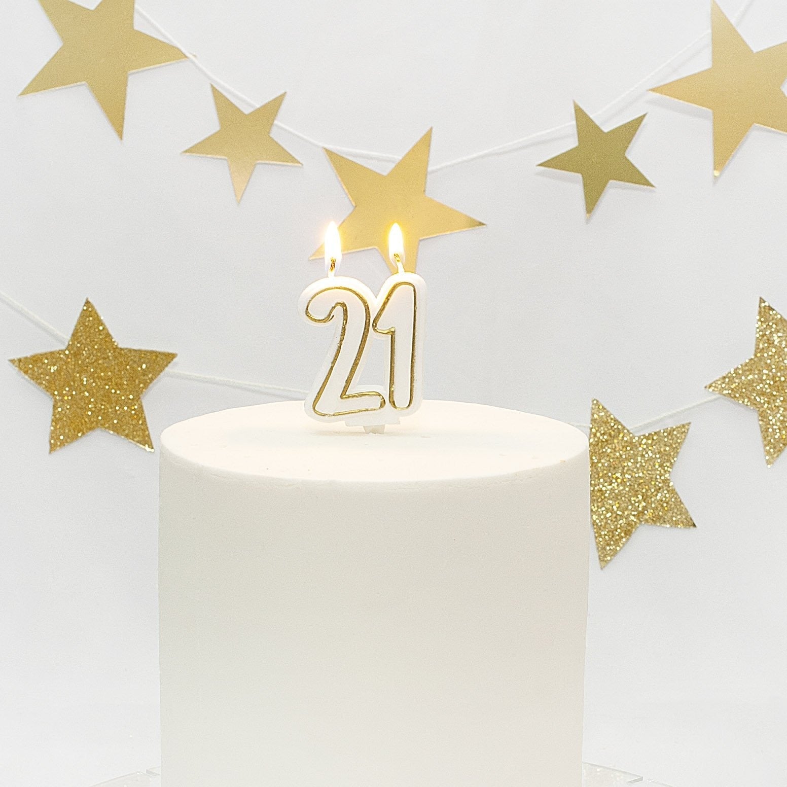 Age 21 Gold Milestone Candle 2