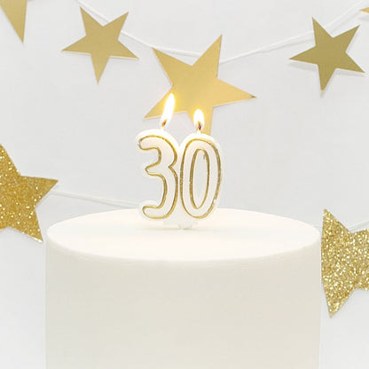 Age 30 Gold Milestone Candle 1