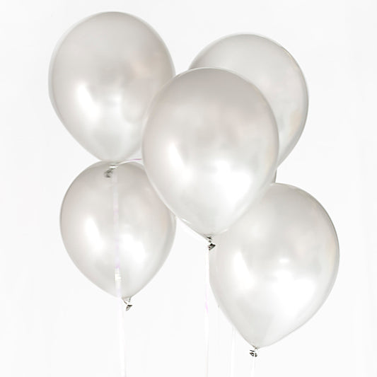 Metallic Silver 12-inch Balloons 