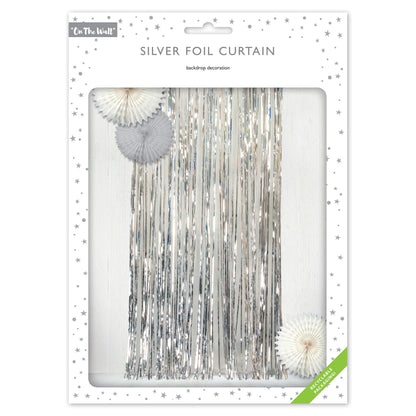 Silver Foil Backdrop Curtain 2