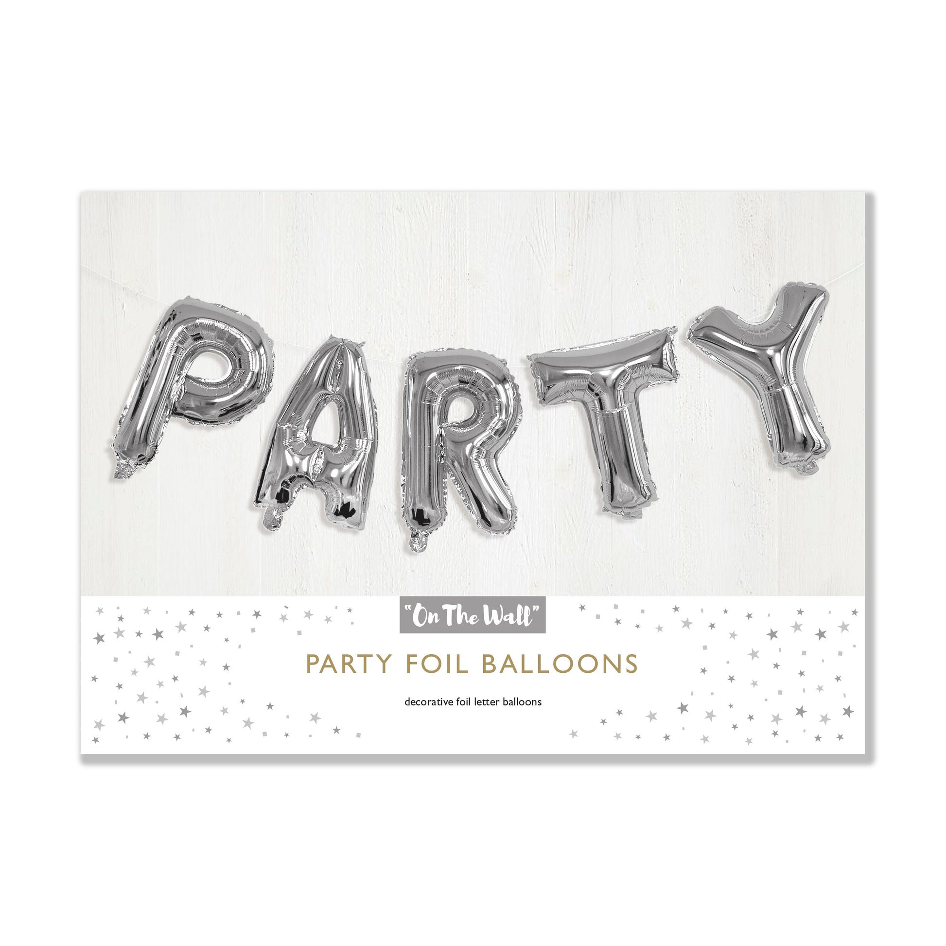 Party Silver Foil Inflated Letters 3