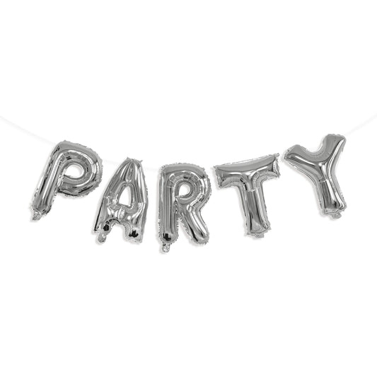Party Silver Foil Inflated Letters 