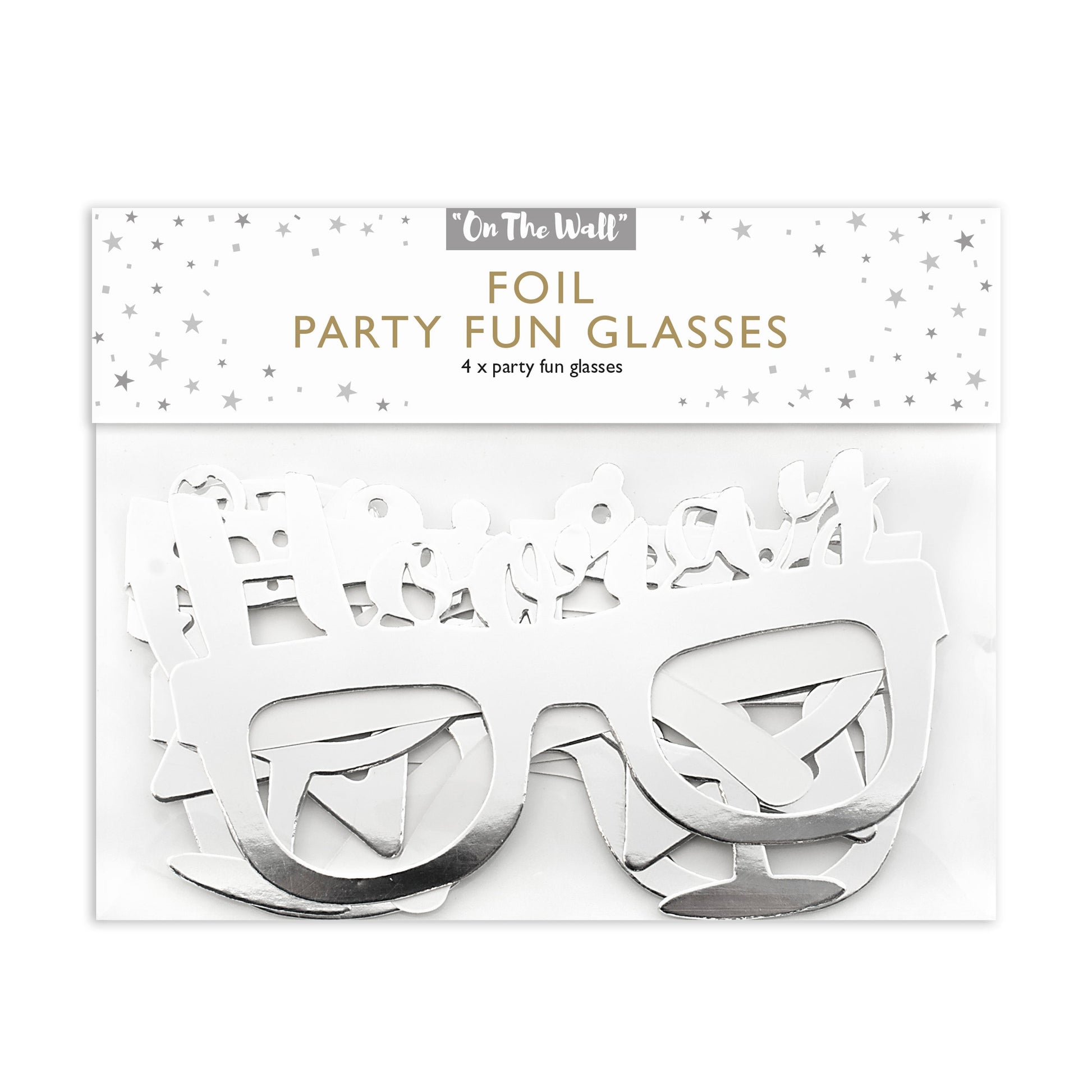 Silver Party Photo Prop Glasses 3
