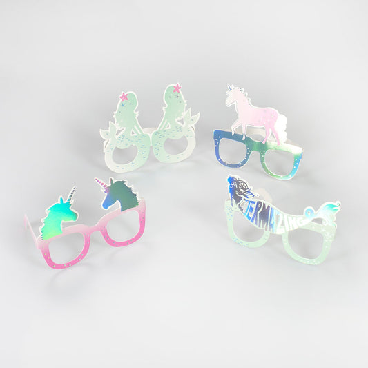 Foil Unicorn and Mermaid Selfie Glasses 