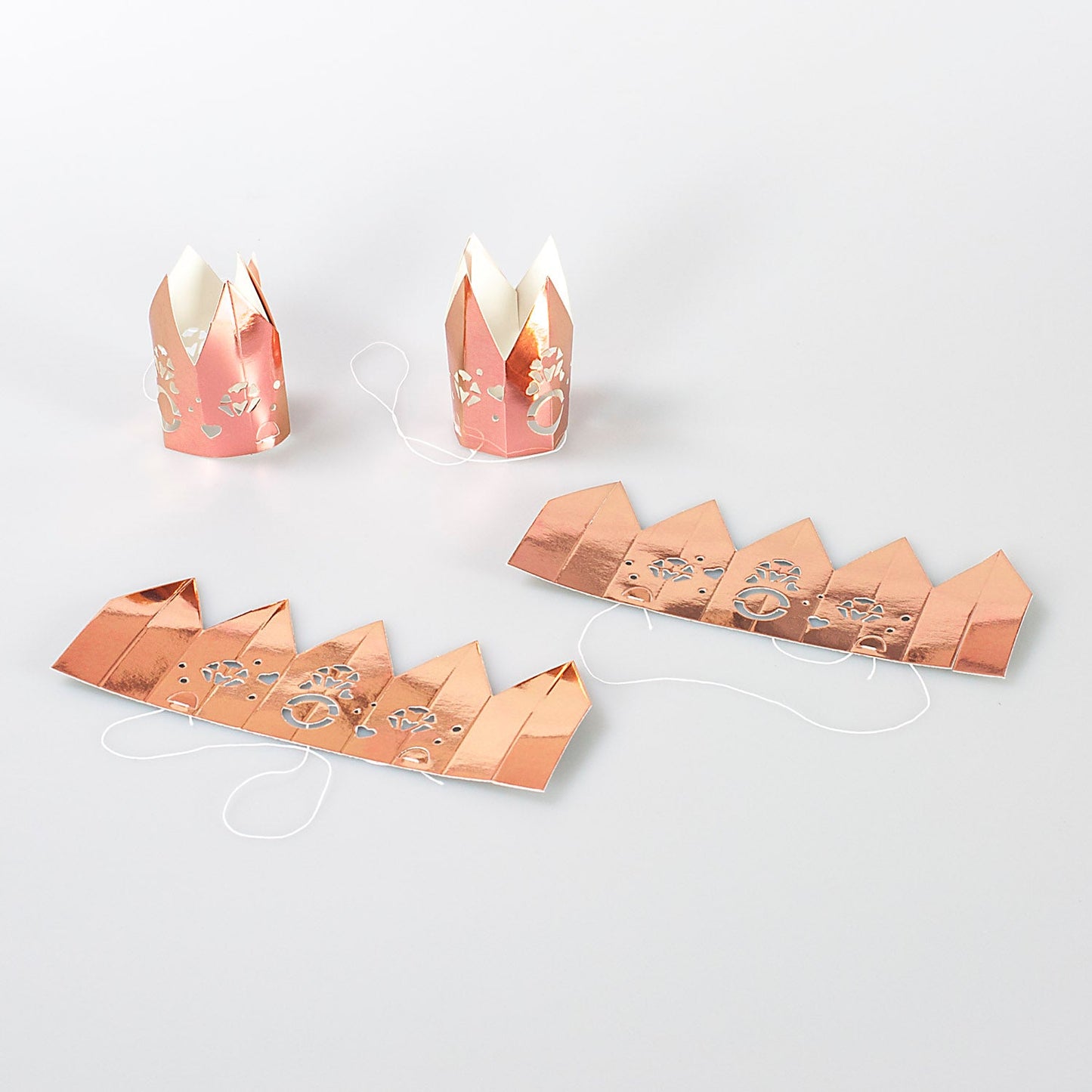 Rose Gold Miniature Crown Party Hats 3