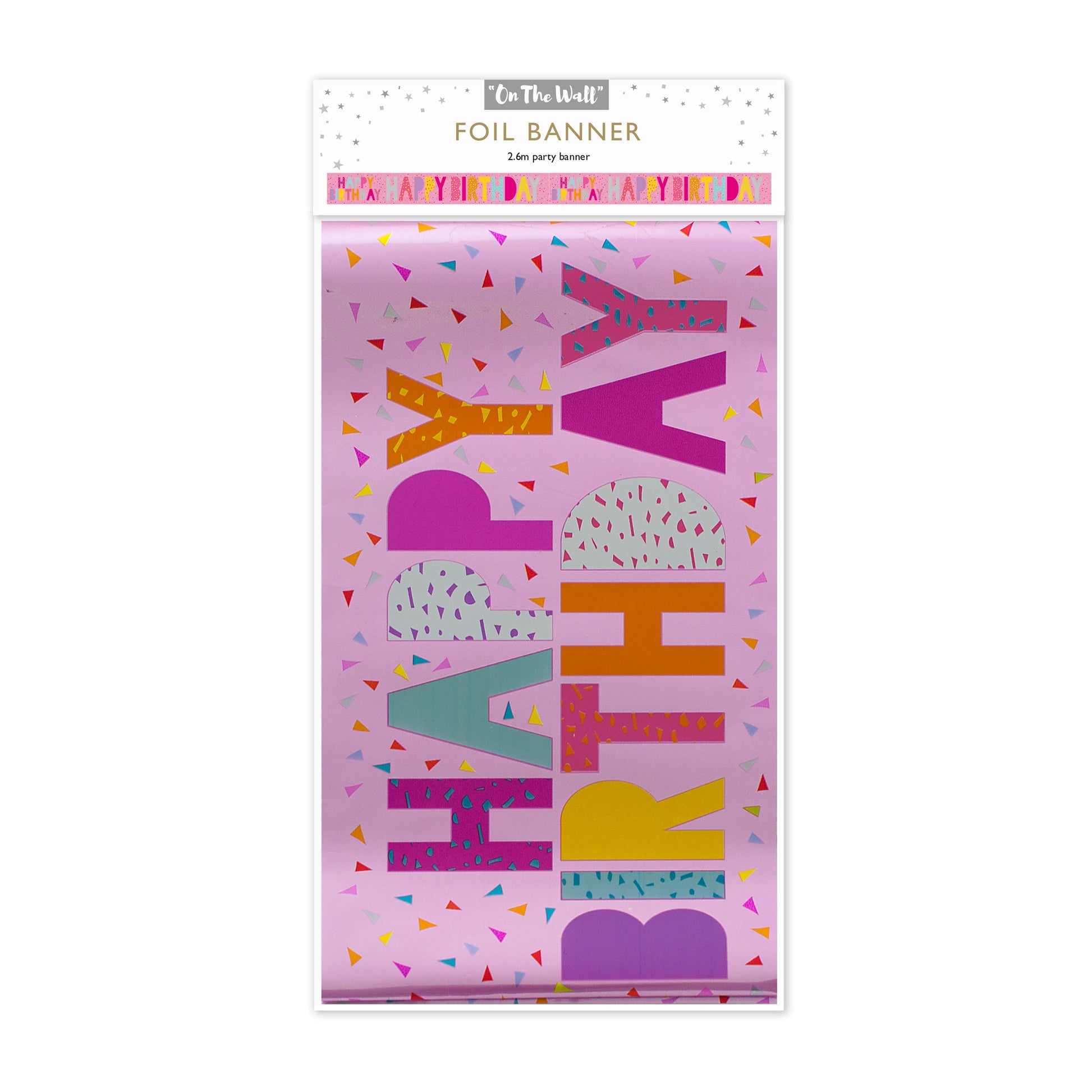 Pink Happy Birthday Foil Banner 2