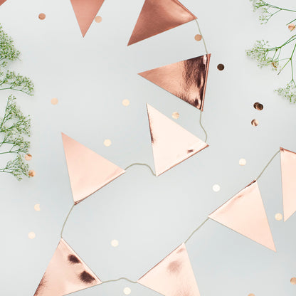 Rose Gold Pennant Flag Bunting 1