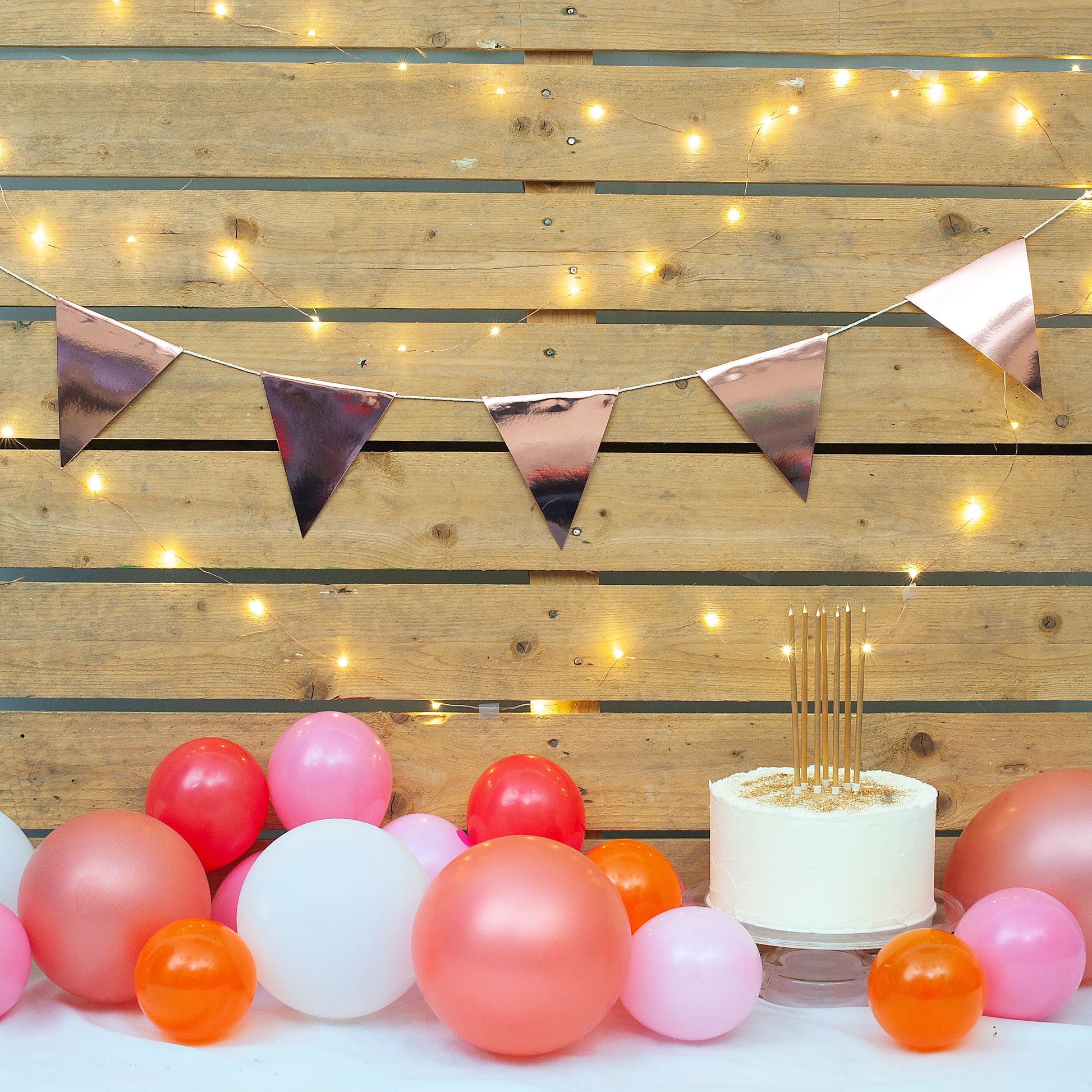 Rose Gold Pennant Flag Bunting 2