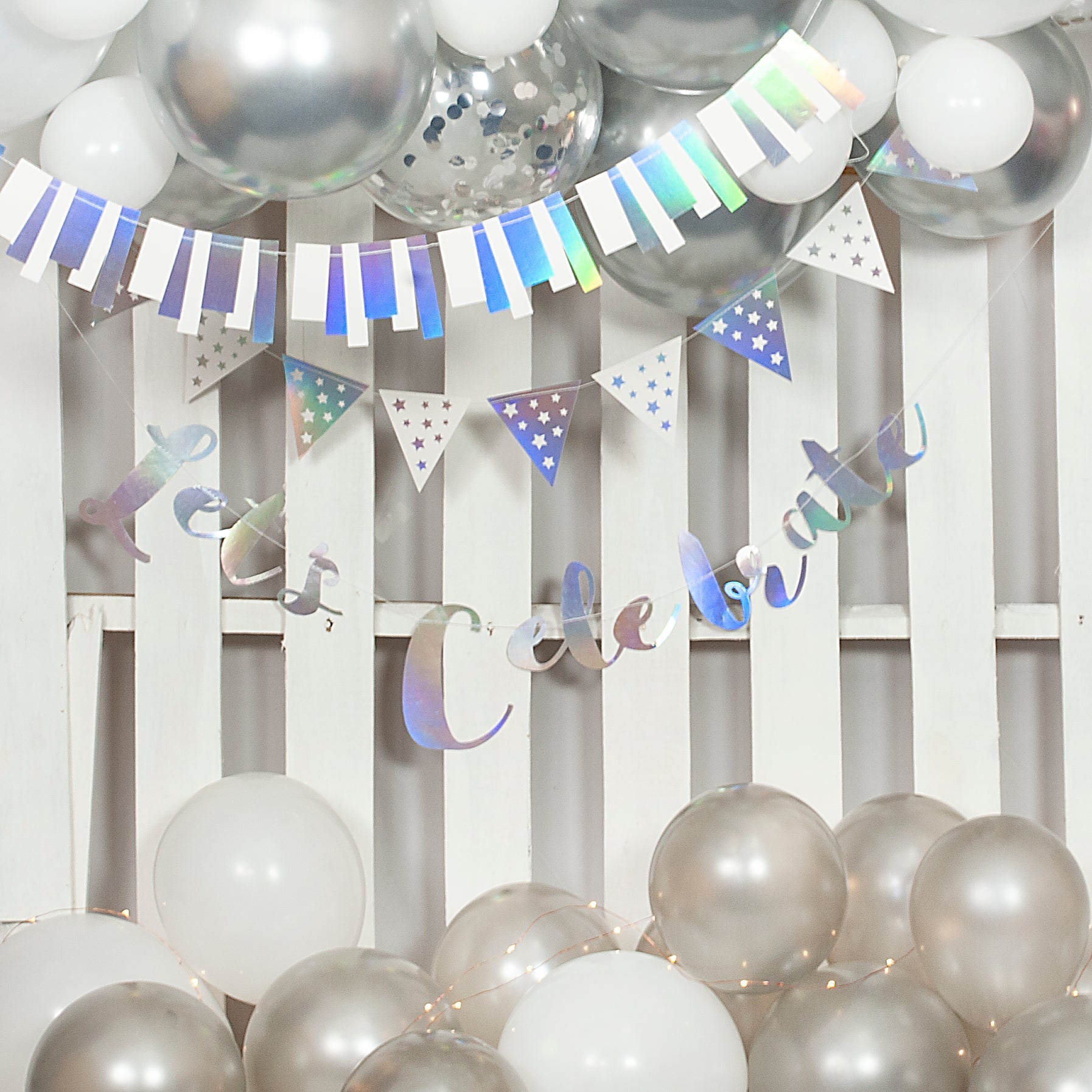 Lets Celebrate Silver Party Decoration Kit 1