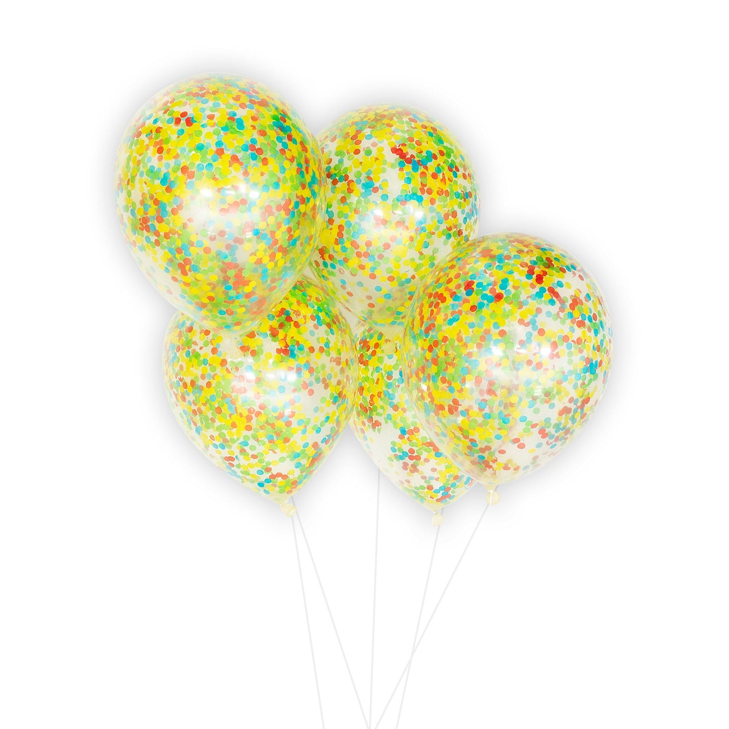 Clear 12 inch Balloons with Multicoloured Confetti 2
