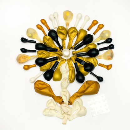 Black and Gold Balloon Arch Kit 2