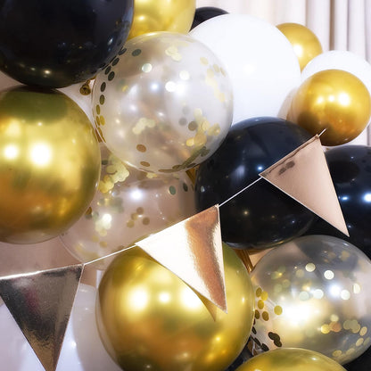 Black and Gold Balloon Arch Kit 5