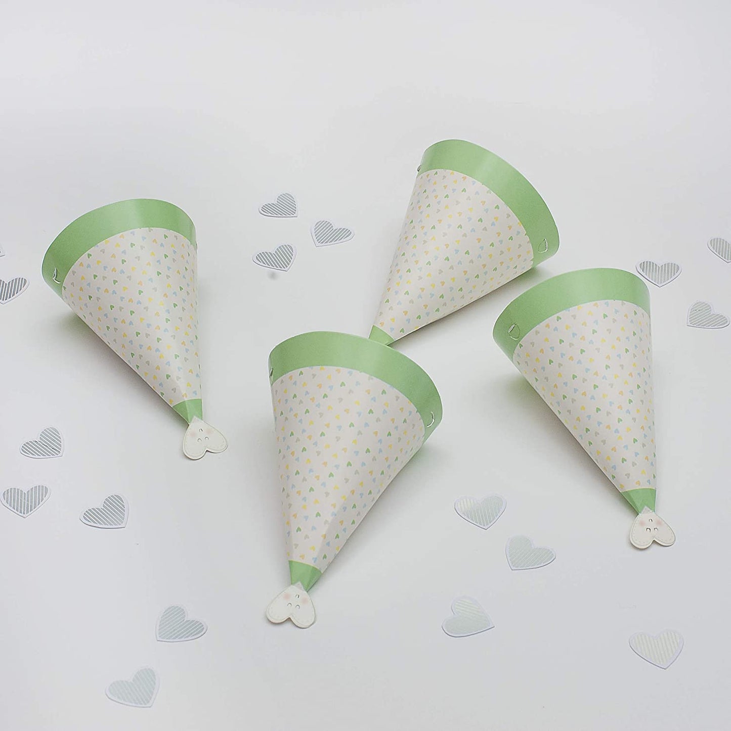 Pastel Heart Party Hats 4