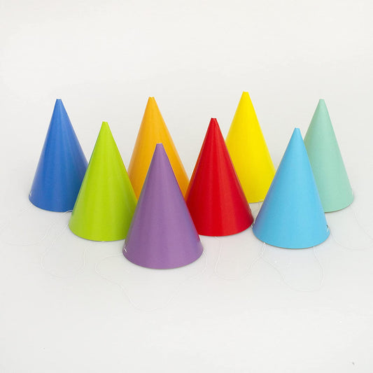 Multicoloured Cone Party Hats 