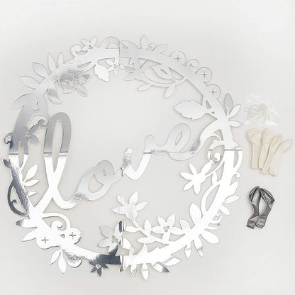 Silver Love Balloon Wreath 5