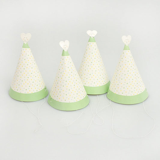 Pastel Heart Party Hats 